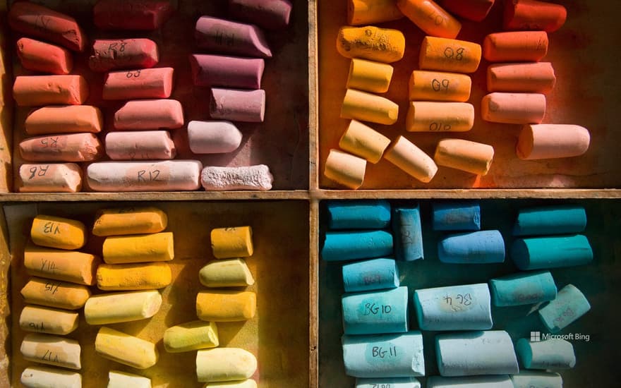 Colourful pastel chalk