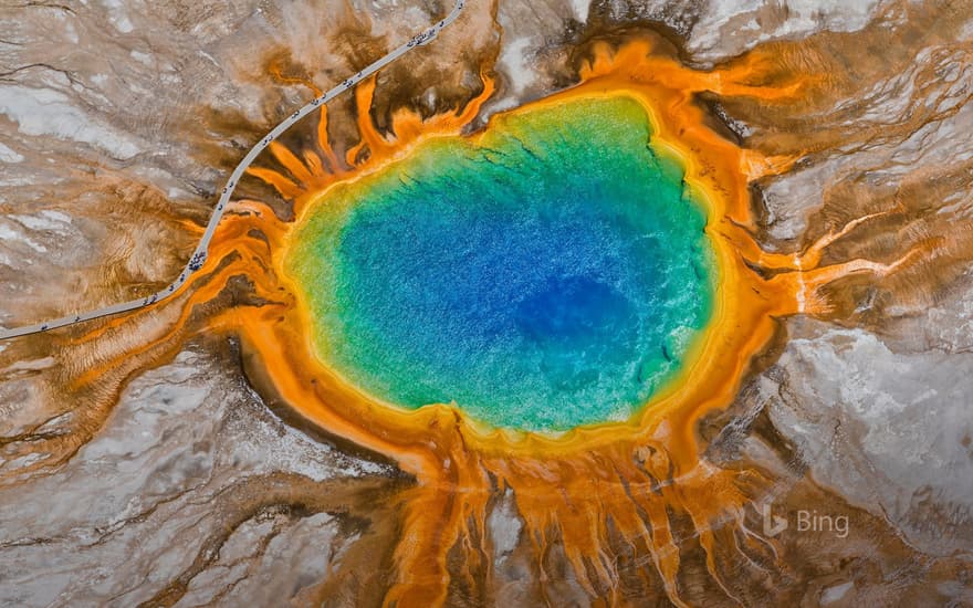 Grand Prismatic Spring at Yellowstone National Park