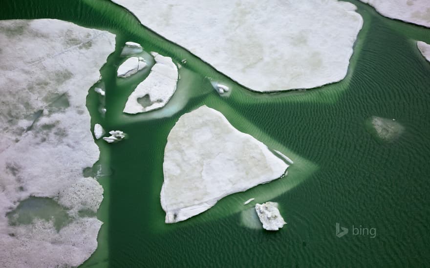 Ice on Lake Grimsel, Switzerland