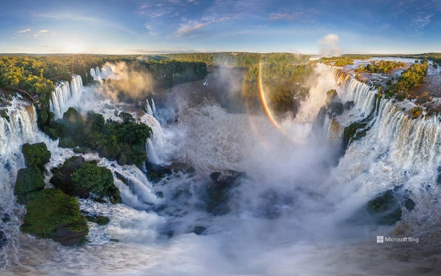 Iguazu Falls at the border of Argentina and Brazil