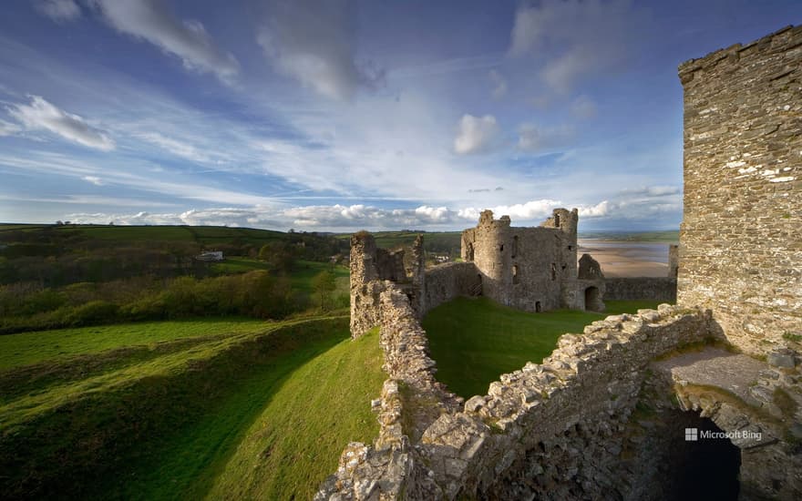 Llansteffan Castle, Carmarthenshire, Wales