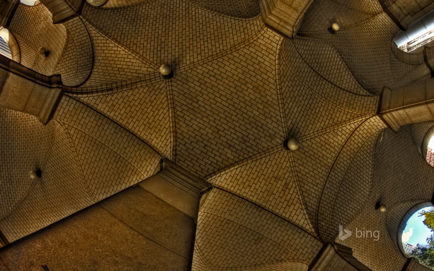 Brooklyn Bridge-City Hall/Chambers Street subway station ceiling, New York City