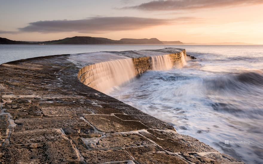 The Cobb breakwater, Lyme Regis, Dorset, England