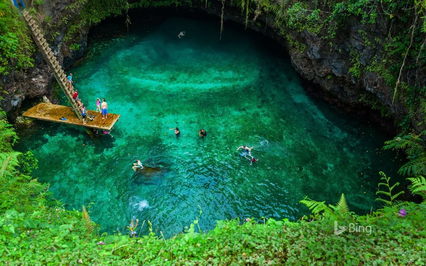 To Sua Ocean Trench in Lotofaga, Upolu, Samoa